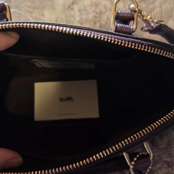 Coach F29170 Mini Sierra Metallic Raspberry Satchel & F29444 Small Wallet - Picture 4 of 9